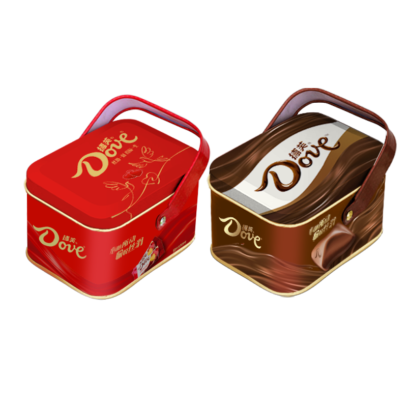 德芙 丝滑牛奶手提铁盒装 20粒-咖啡色