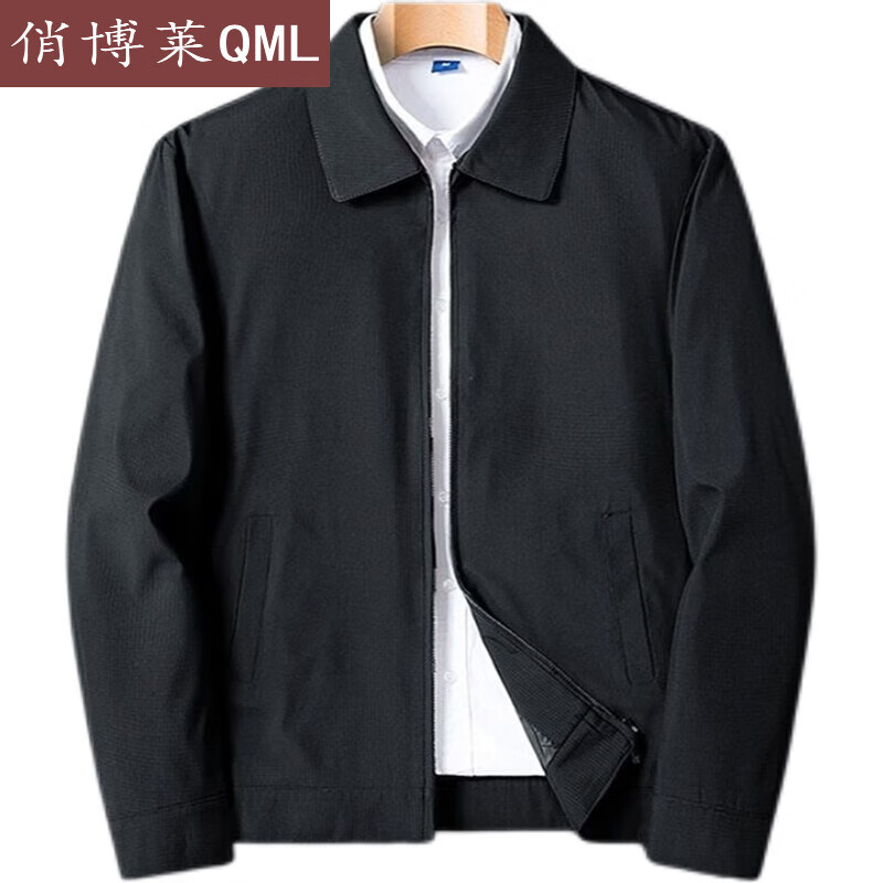 俏博莱干部夹克商务适合大肚子穿的行政夹克年轻人夹克有领夹克翻中