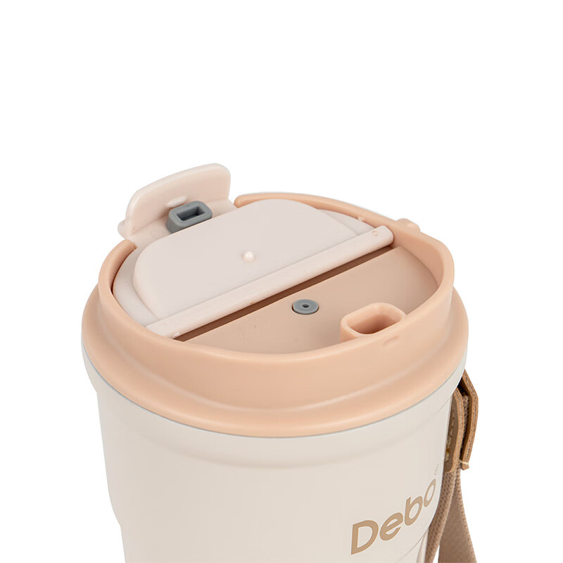 Debo 德铂保温杯316不锈钢咖啡杯学生便携式居家办公水杯 秒杀同款-杏色360ml