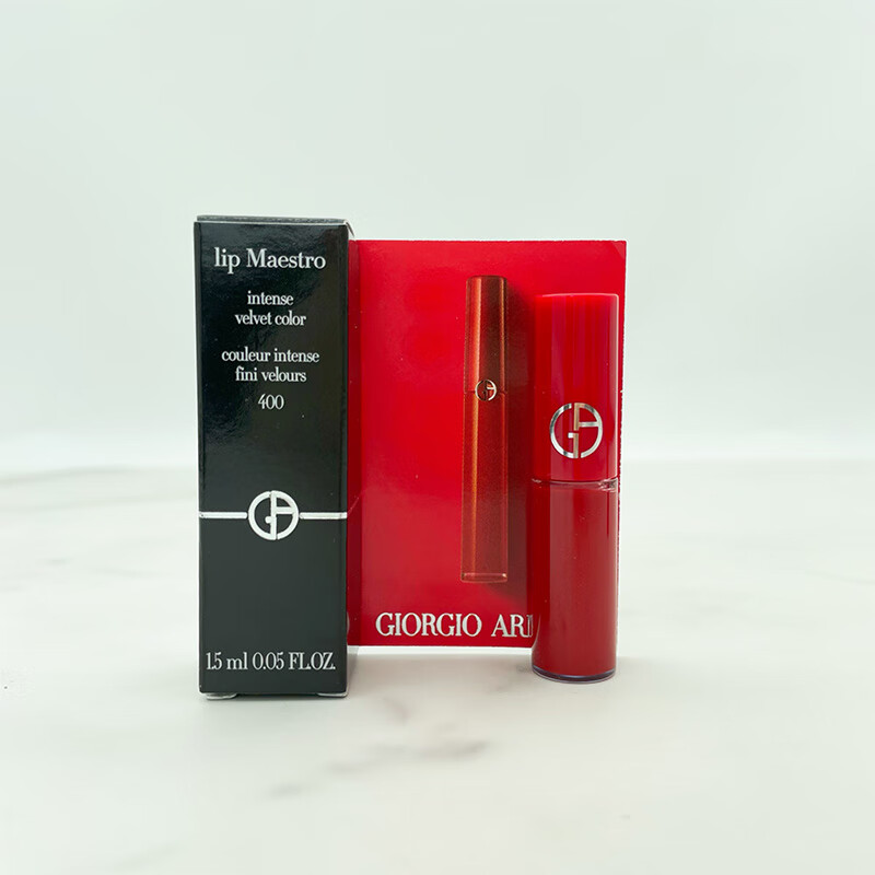 阿玛尼（ARMANI）红管丝绒唇釉400#   1.5ml*2（中小样，介意慎拍）-