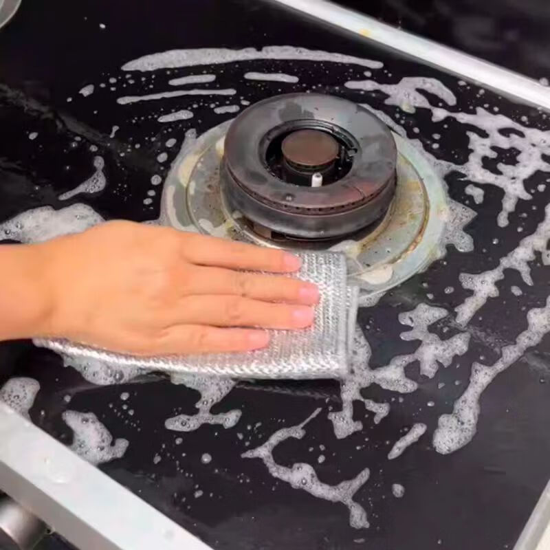 洋臣厨房抹布洗碗家用珊瑚绒不沾油擦手巾强吸收不掉毛百洁布洗碗抹布 20条装【银丝锁边款】25*25cm