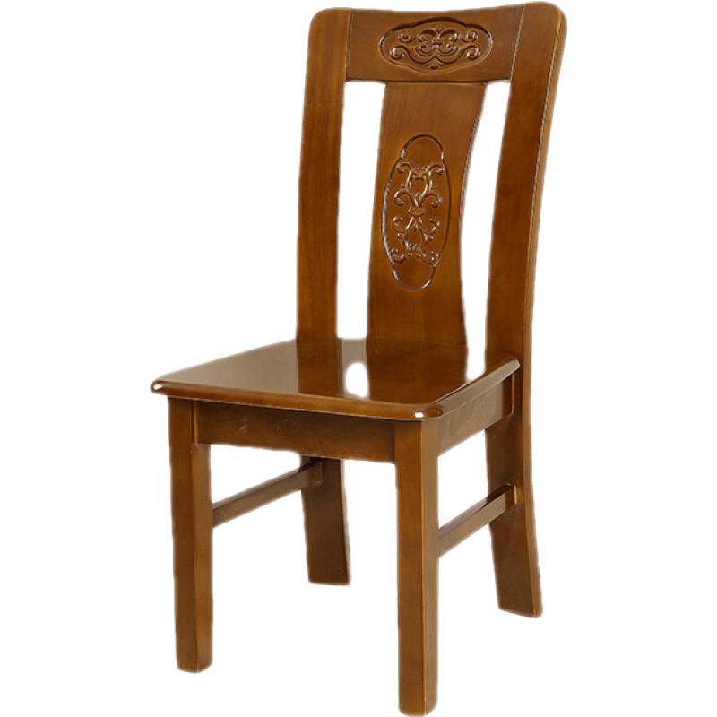 诺森博兰 全实木餐椅靠背椅子中式原木家用北欧简约欧式温莎椅橡木餐厅客厅 YL001(海棠色) 两件起拍