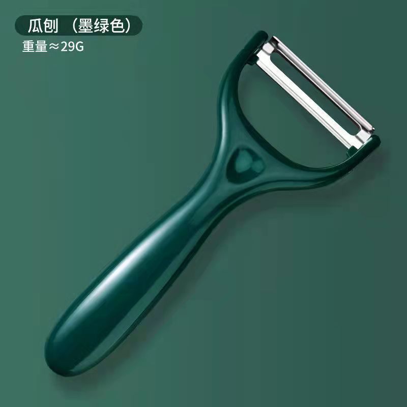 璐之阙德国不锈钢削皮刀土豆削皮器刮皮刀水果瓜刨刀厨房家用多功 【1个装】墨绿色瓜刨