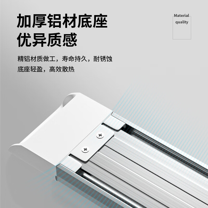 拉伯塔led灯条灯管一体化日光灯节能灯长条灯1.2米三防灯办公室仓库灯 【三防方形款】1.2米-80W-白光