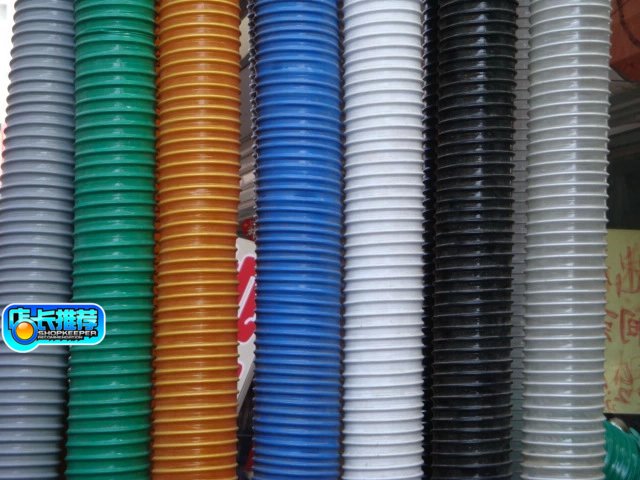 矮牵牛塑料 蓝白色橡胶伸缩软管工业通风排阻燃吸尘管风机 50毫米米