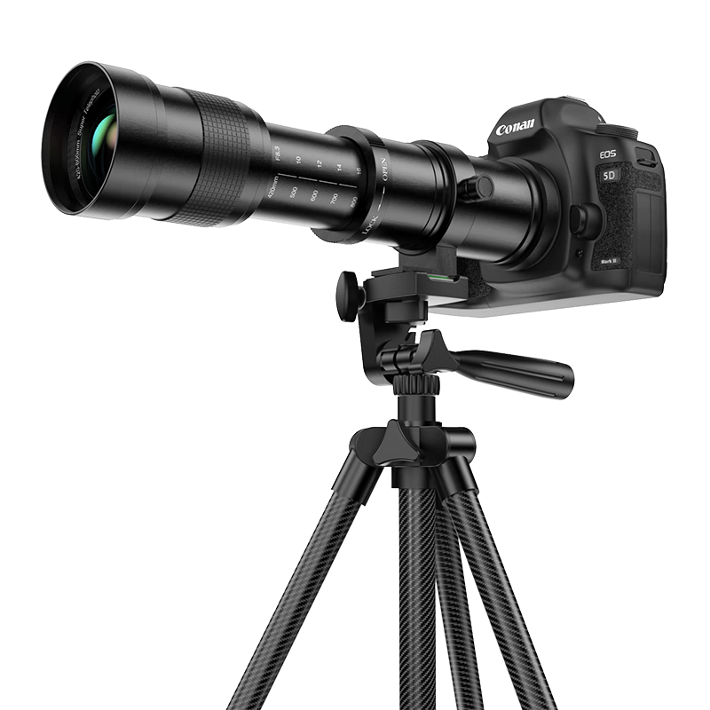 PICKOGEN��������ͷ420-800mmԶ��佹�������ȫ����΢���ֶ�������������������Զ�� ����EF����+��ɫ���� ��׼+2X������