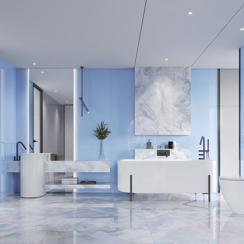 宏宇陶瓷(hongyu ceramics)客厅瓷砖900x1800墙砖防滑地砖莫兰迪背景