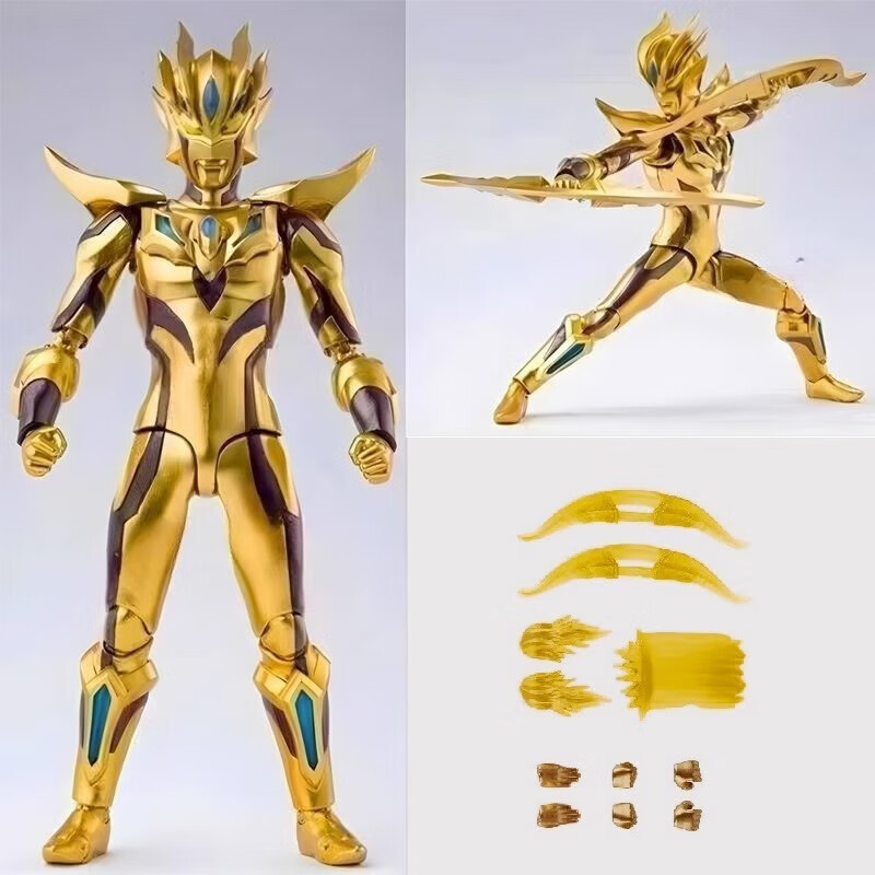 布莱泽闪耀赛罗特利迦人偶模型酷炫男孩礼物 黄金无限赛罗战力奥特曼