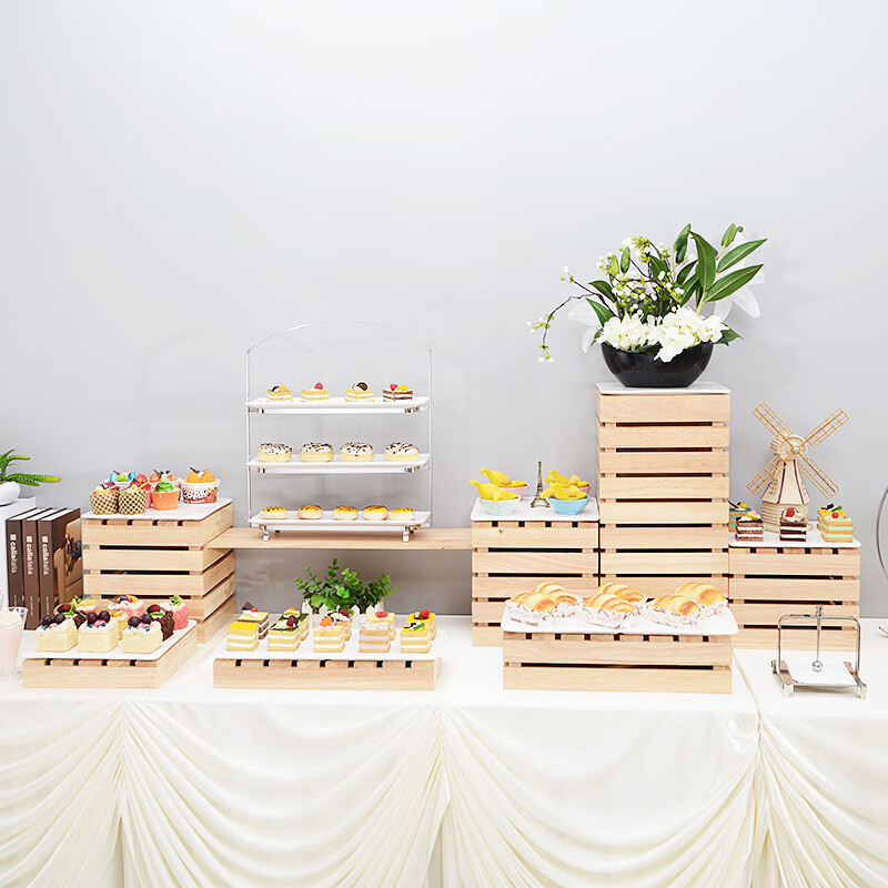豪颖甜品台糕点摆件展示架自助餐甜点蛋糕点心架子冷餐会套装茶歇摆台