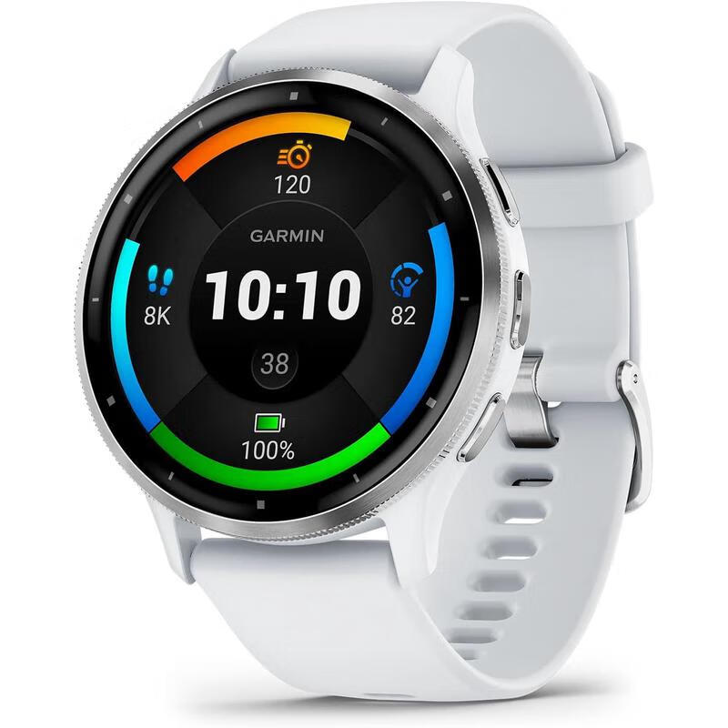 佳明（GARMIN）Venu 3 智能手表 1.4英寸 AMOLED 觸摸屏顯示屏 健康檢測(cè)運(yùn)動(dòng)手表 Whitestone 45 MM