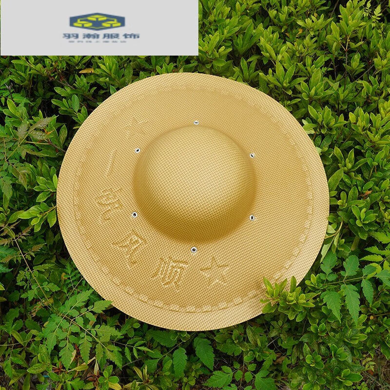 bkqu防雨斗笠帽农民户外草帽大沿垂钓防水帽男女通用遮阳帽子 小号