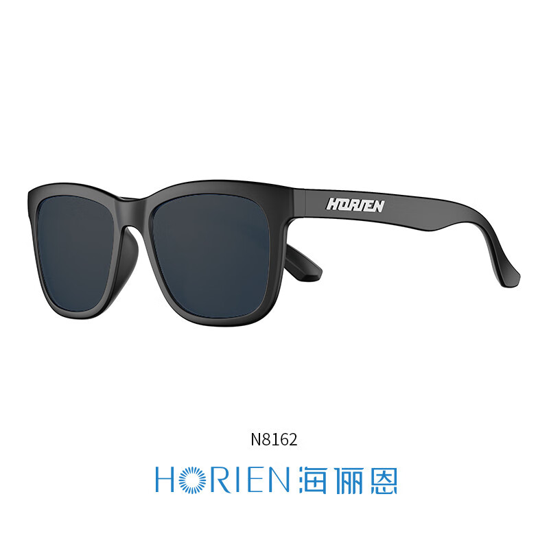 海俪恩(HORIEN)【时代少年团同款】男女墨镜素颜防晒神器太阳眼镜N8109 N8162N06P-全框哑黑