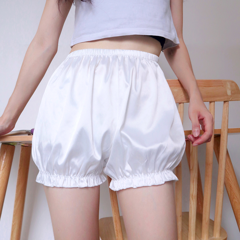 安全裤防走光可外穿蕾丝灯笼裤夏季南瓜裤亦妗 白色基础款 均码