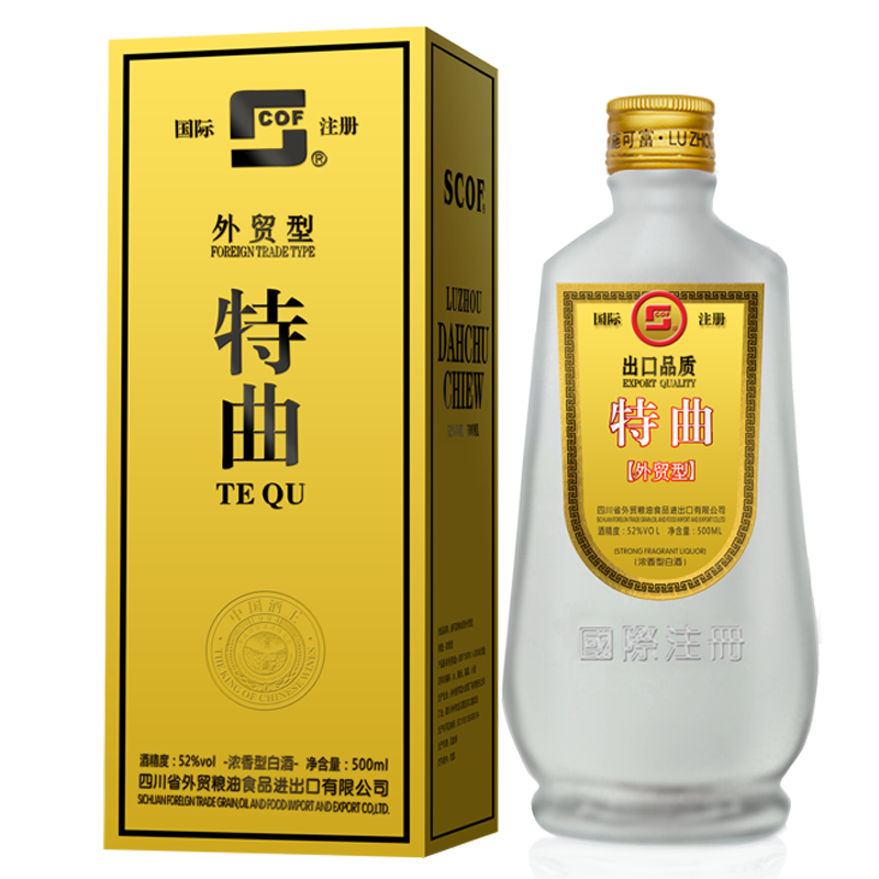 泸州施可富特曲 粮食酒 口粮酒 浓香型 礼盒装 52度 500ml 500ml