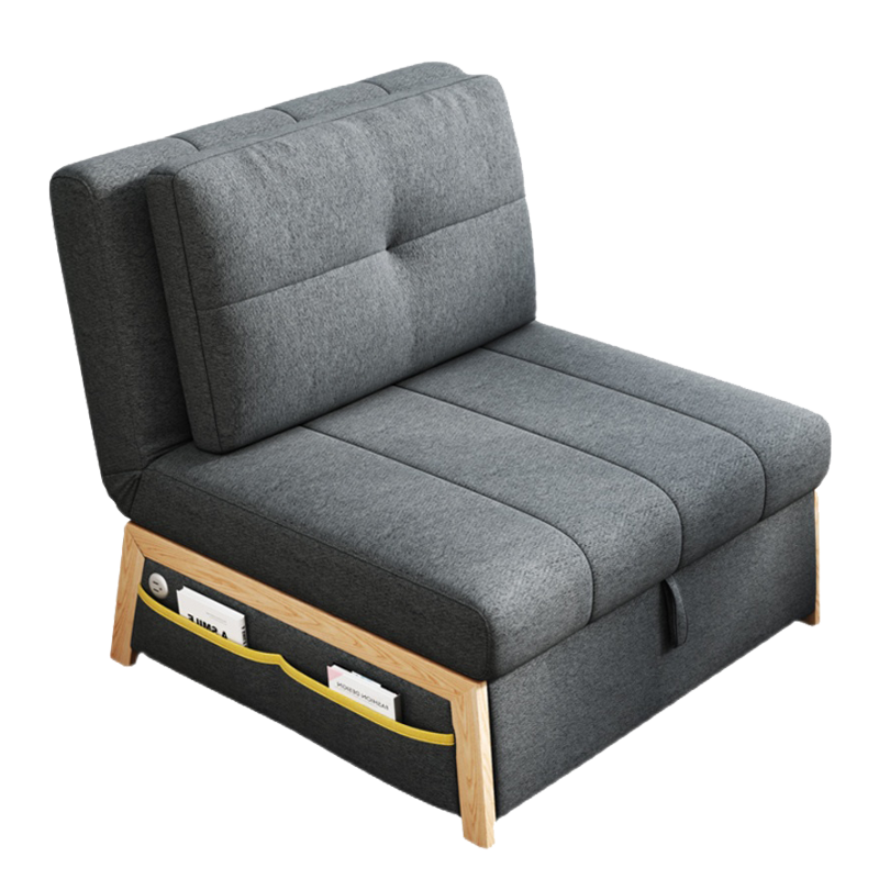 顾格 沙发床折叠抽拉床单人床卧室家用简易办公室两用午睡午休床布艺沙发 GM5503棉麻+椰棕款/外径1.15米