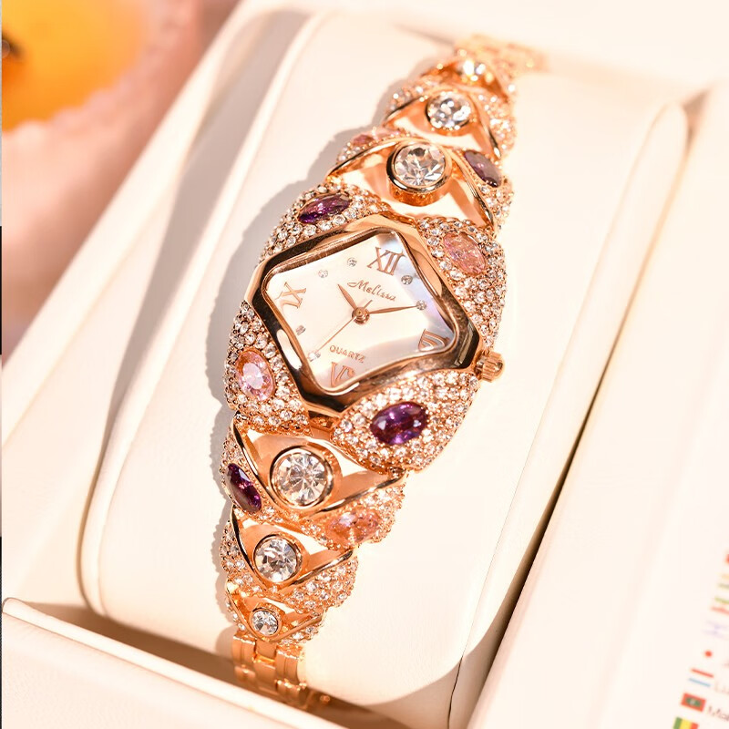 melissa 玛丽莎()手表女 轻奢简约休闲手表女防水女士手表菱形形状