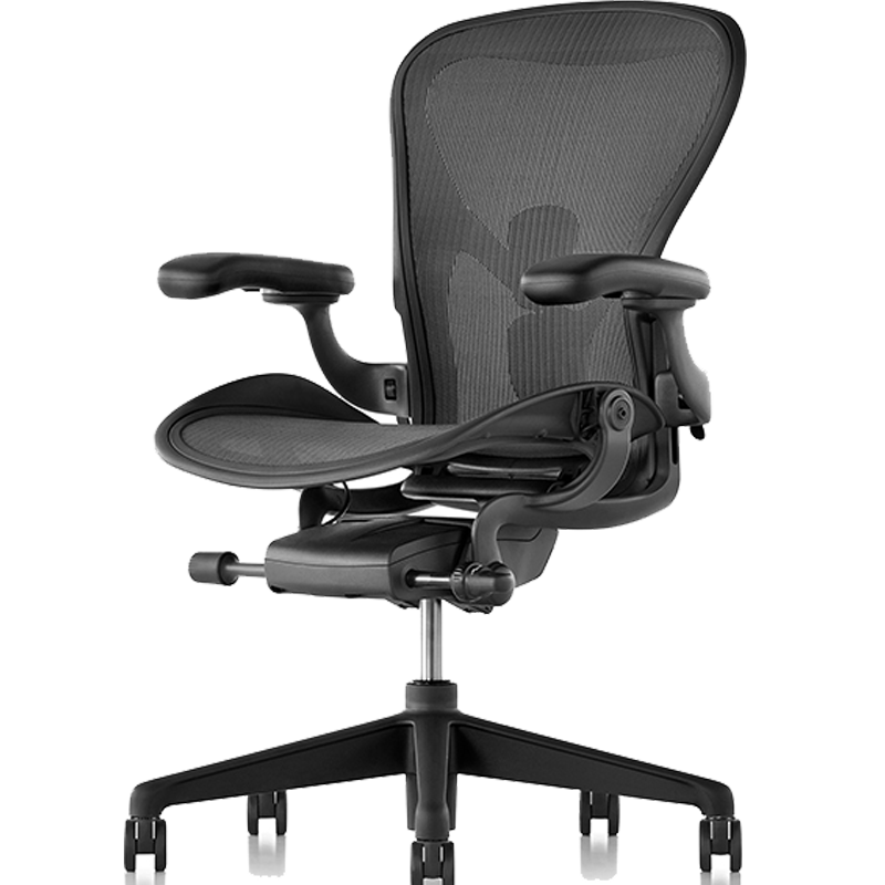 HermanMiller 赫曼米勒 Aeron系列 人体工学电脑椅 石墨色 中号