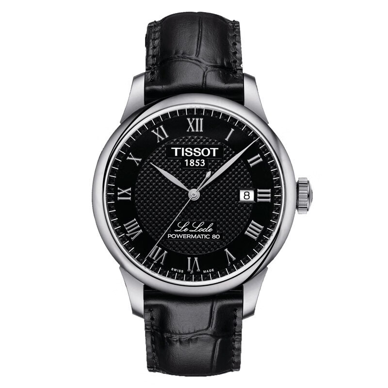 天梭(tissot)1853经典款力洛克系列机械表 经典复古商务皮带休闲防水