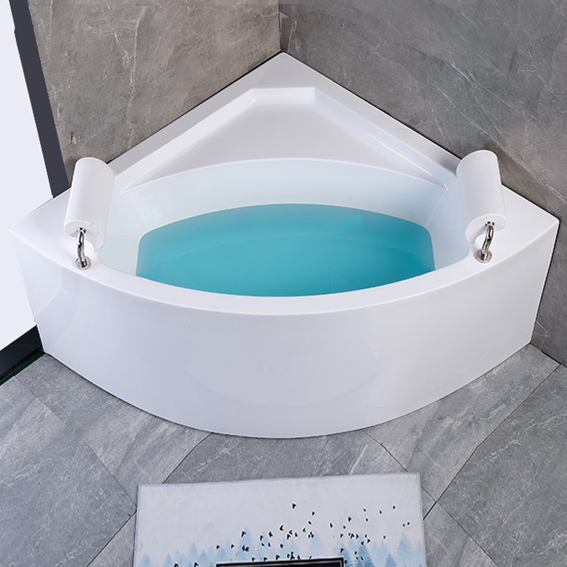 三角浴缸双人 家用冲浪按摩恒温加热 独立式小户型迷你浴池日式 深泡
