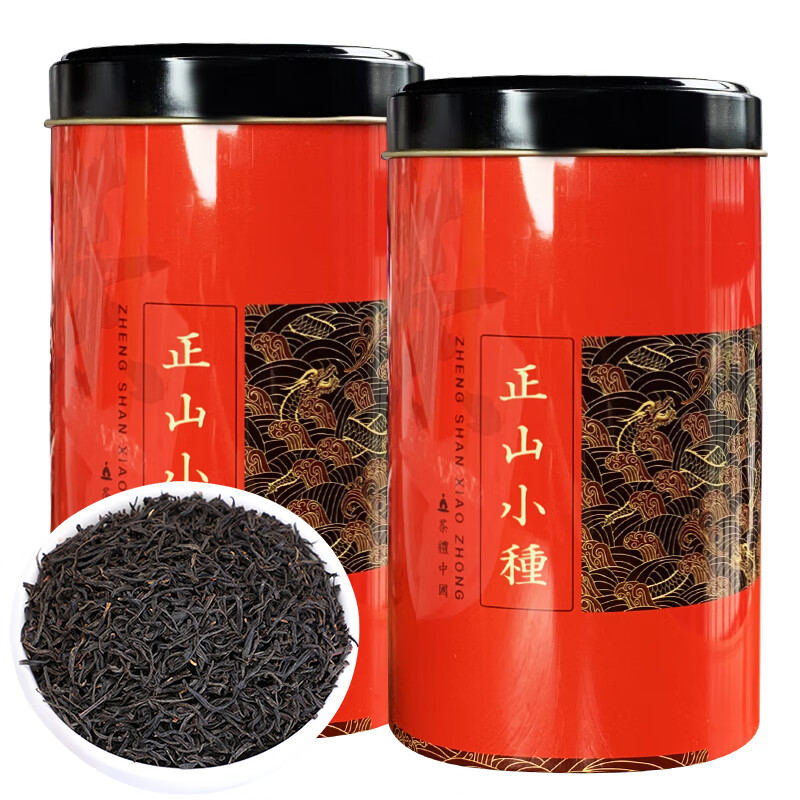 茗天仙（MINGTIANXIAN） 茗天仙  蜜香型新茶正山小种红茶2022 春茶茶叶品质罐装 200g双罐（送礼袋）