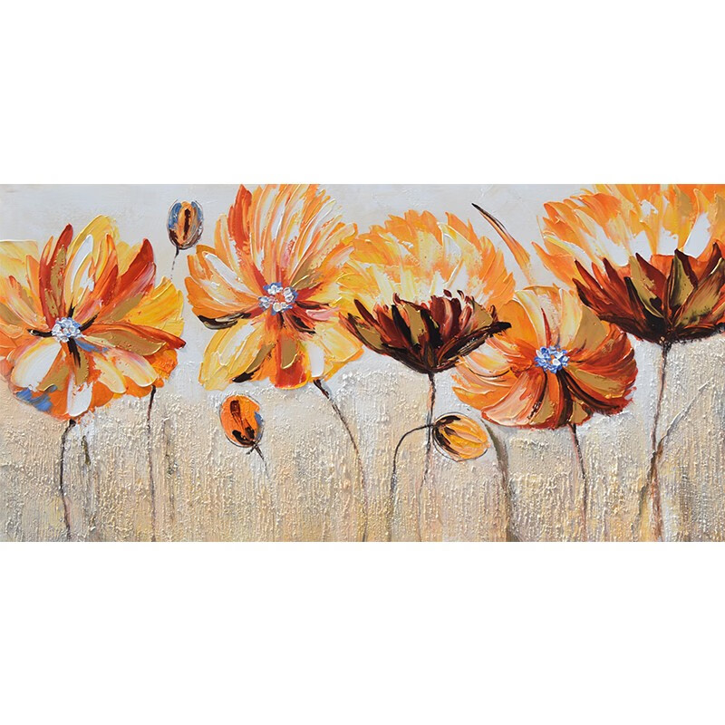 (花团锦簇) 品质黑色框 美院级手绘油画 60*1