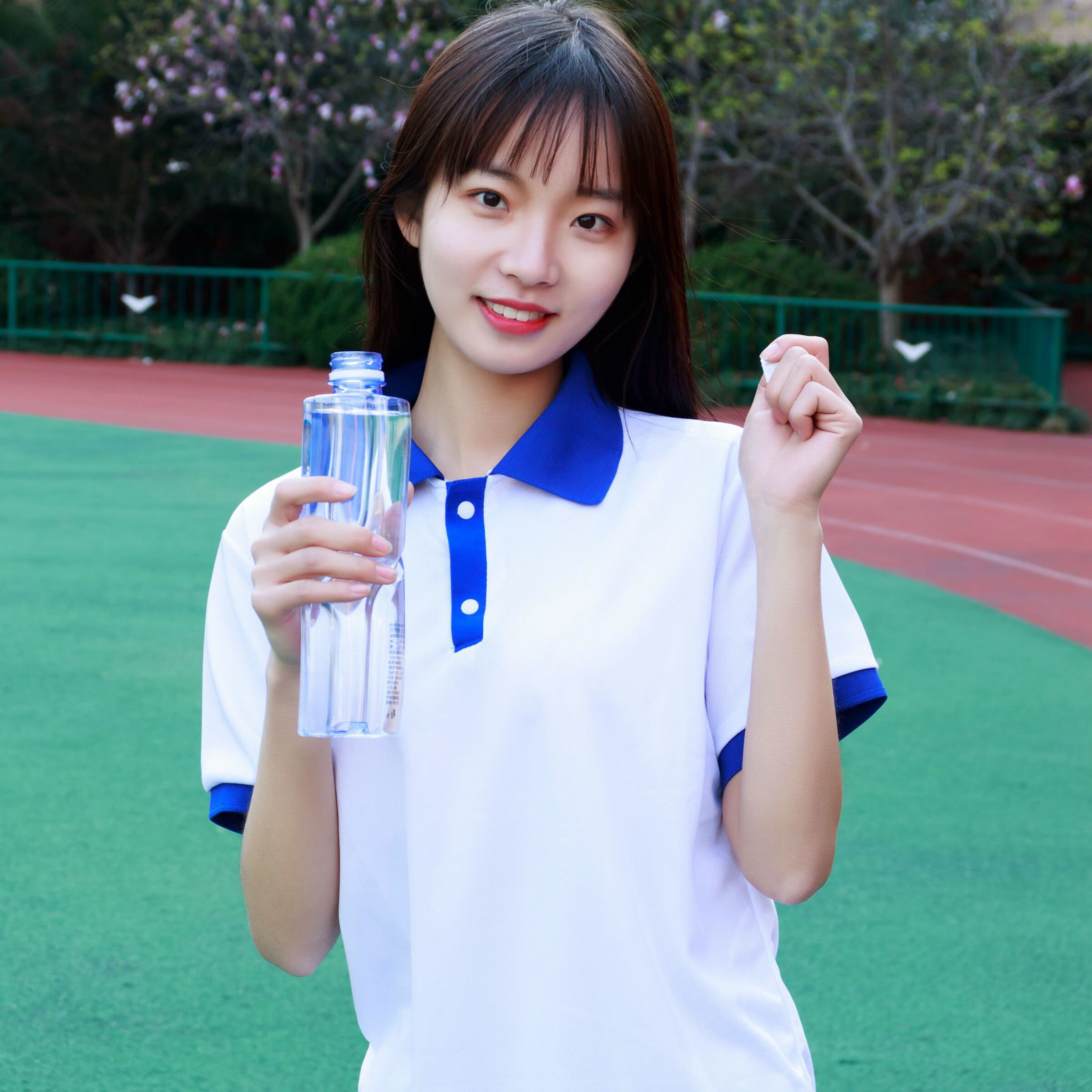 紫矜芙 蓝白校服套装初中生高中生运动会班服匆匆那年演出服中学生小