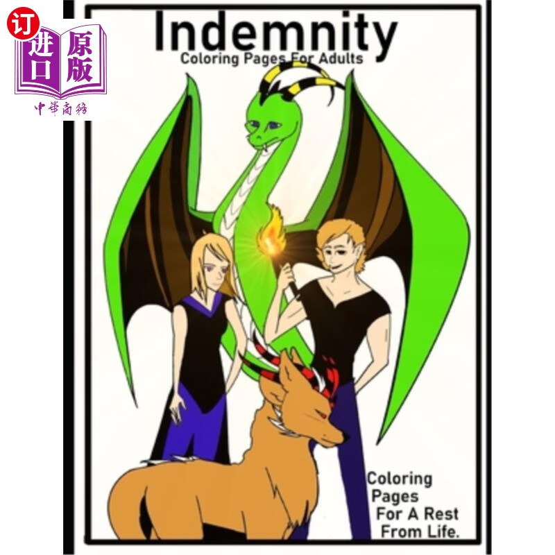 海外直订indemnity adult coloring: adult coloring pages for
