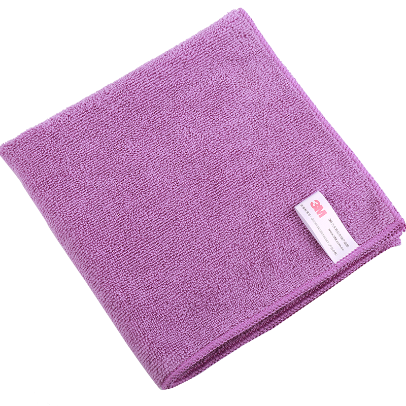3M洗车毛巾擦车布洗车布细纤维强吸水毛巾汽车用品紫色  单条装 40cm*40cm