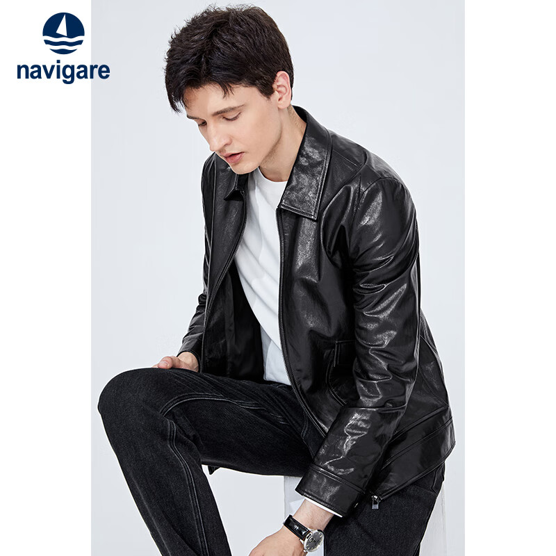 Navigare意大利小帆船真皮皮衣男翻领山羊皮夹克外套1336703511 XL/52 属于什么档次？