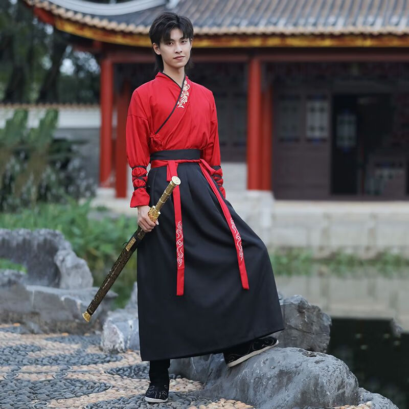 phcp日常改良汉服男女通用书生侠客风交领齐腰襦裙情侣中国风古装