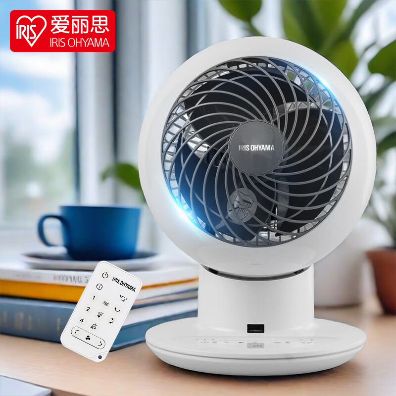 爱丽思（IRIS） 爱丽思空气循环扇桌面电风扇家用办公台式空气循环扇迷你风扇循环扇 SC15T-CT【触控版 上下左右自动，遥控】