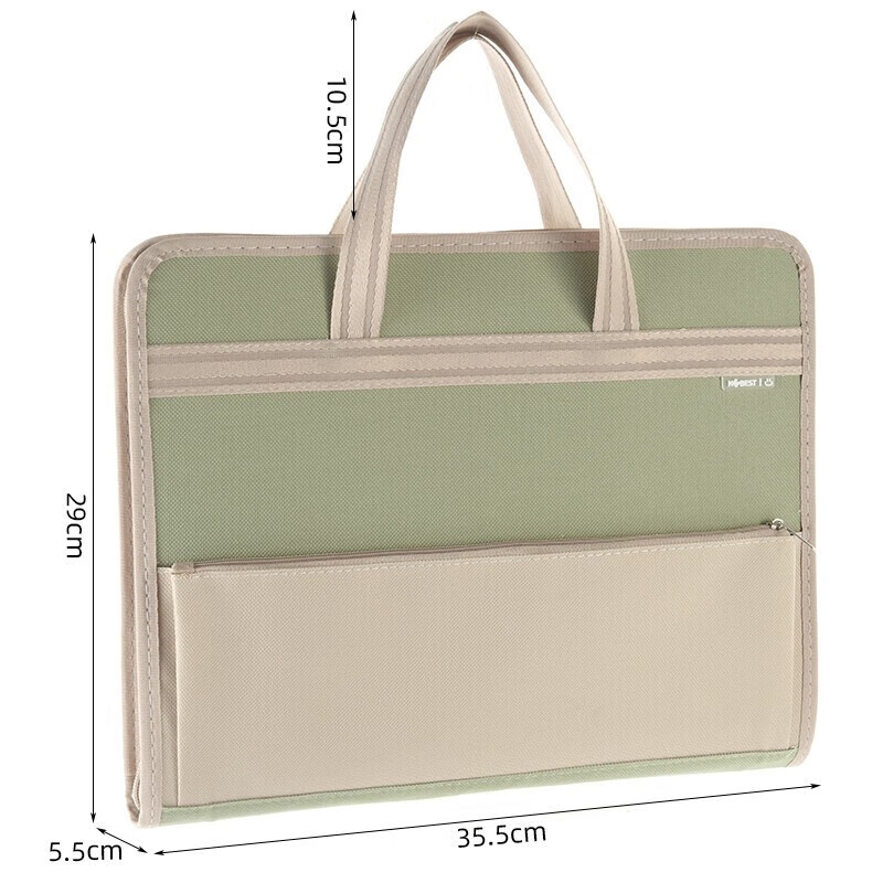 康百13格a4风琴包简约大容量学生用试卷资料分类收纳袋手提多层 f6120