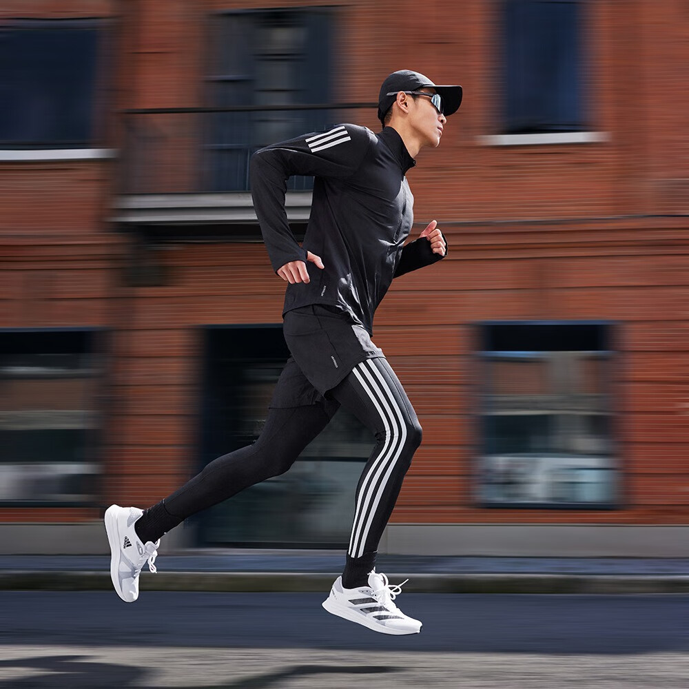 adidas adizero RC 4训练备赛竞速轻盈跑步运动鞋男女阿迪达斯 白色/黑色/灰色 42