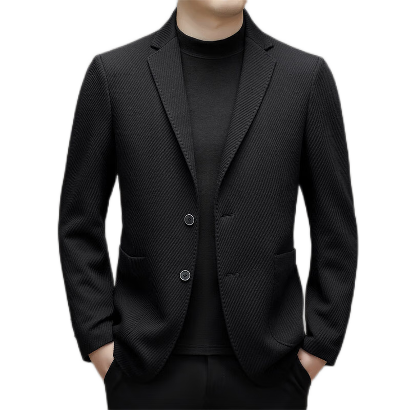 查利德斯貴族韓版修身西服男秋冬厚款韓版修身商務(wù)休閑帥氣小西裝外套男 3751藏青色【易打理免燙款】 48 175碼/48【建議130-145斤】