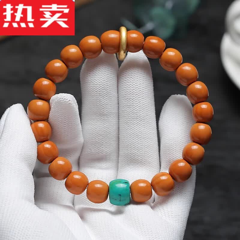 snqp野生猴头正圆直切雕刻老型桶手捻核桃单圈手串文玩男女士佛珠手链