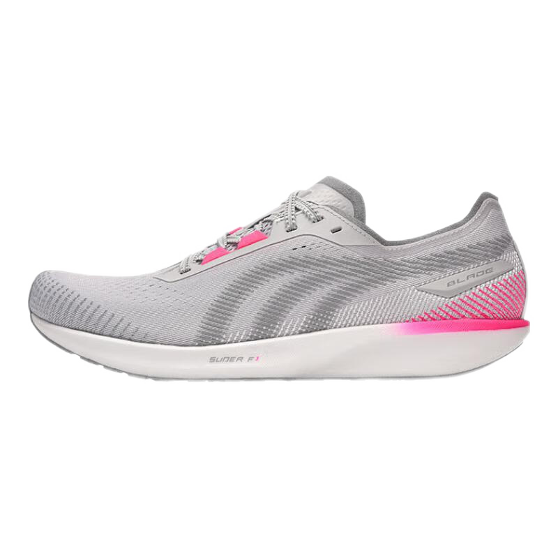 多威隐忍竞速跑鞋马拉松训练跑步鞋男女学生体考稳定支撑跑步运动鞋 灰粉色/MR53269A 45