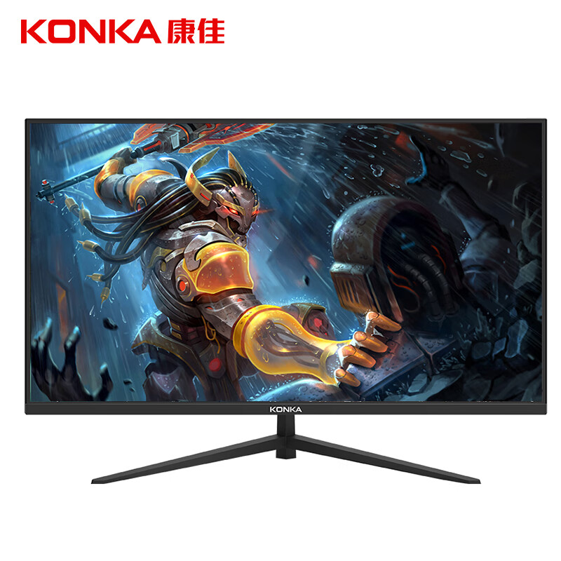 康佳（KONKA） 32英寸电脑显示器1080P电竞游戏HDMI家用办公监控设计液晶屏可壁挂 32吋/75Hz/直面黑色