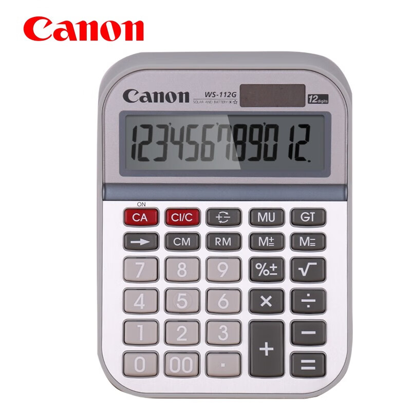 佳能(canon) ws-112g计算器12位数 商务办公桌面迷你小型计算机 财务
