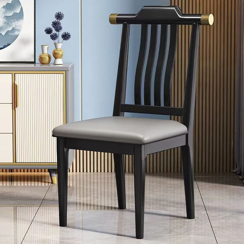 四海升平全实木椅子餐椅家用凳子靠背椅简约现代新中式饭店酒店餐厅