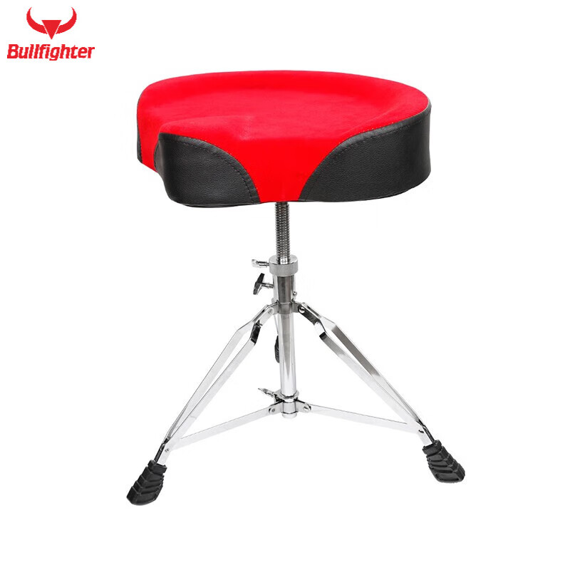 斗牛士(bullfighter)鼓凳架子鼓马鞍型加粗可升降凳子 【马鞍款】黑红
