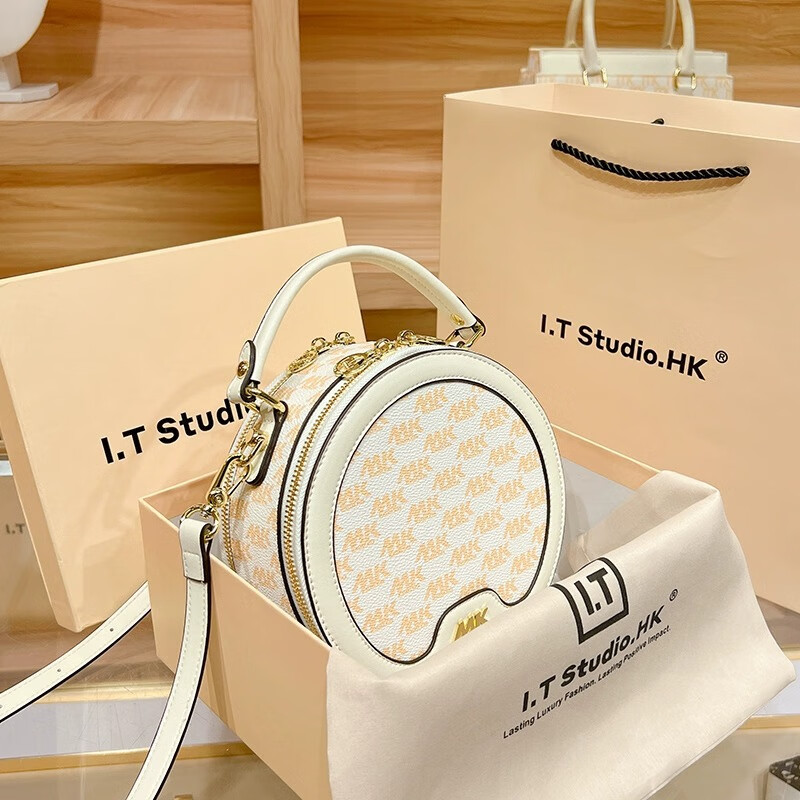 mkj香港代购mk女包包真皮圆饼小圆包单肩斜挎包礼物妈妈咪送七夕礼物