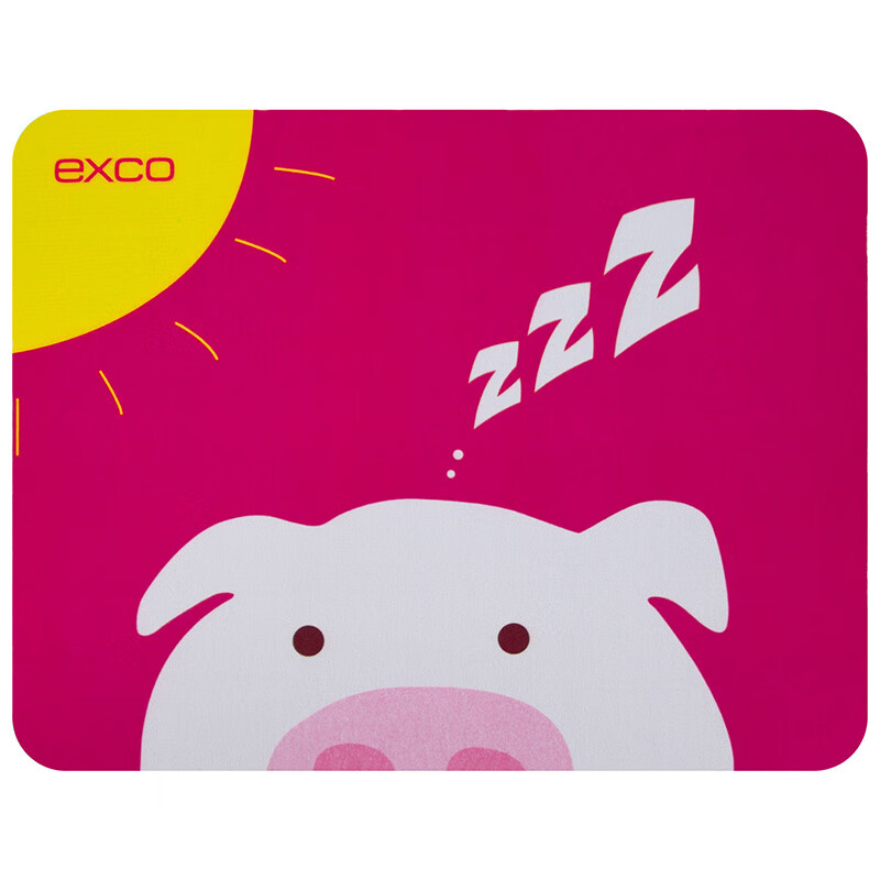 宜适酷(EXCO)粉红猪细面动漫卡通可爱鼠标垫小号电脑笔记本桌垫外设防滑女生小鼠标垫子办公凑单可水洗0298