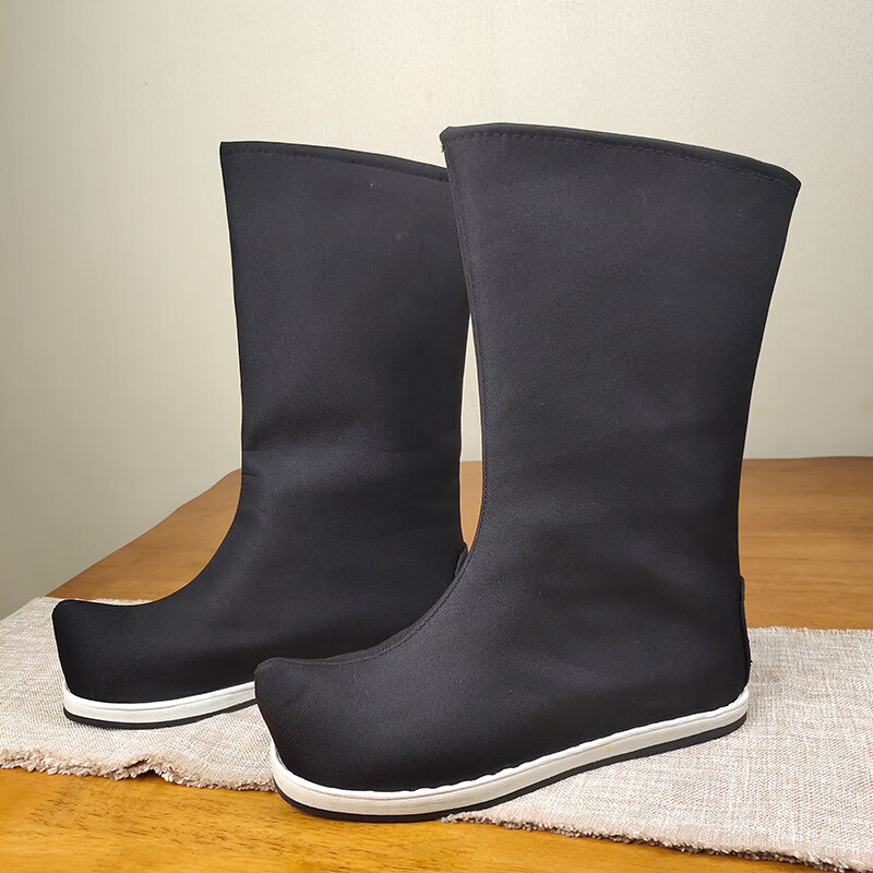 布靴男古代古装汉服靴子中国风锦衣卫飞鱼服鞋翘头皂靴男女小龙女古风