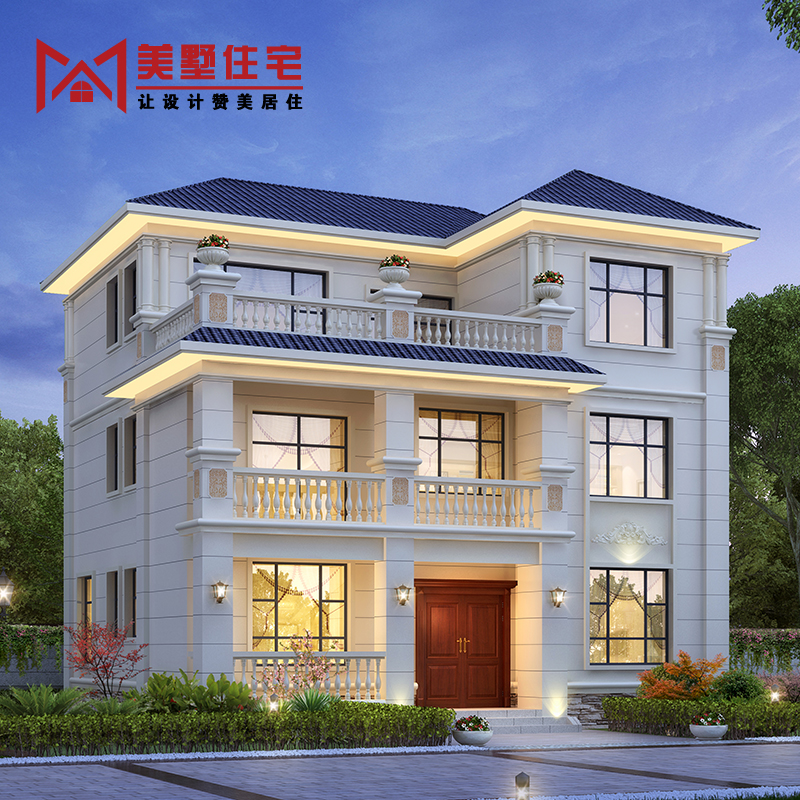 新農(nóng)村自建房屋別墅設(shè)計(jì)圖紙三層豪華歐式實(shí)用全套效果施工圖紙