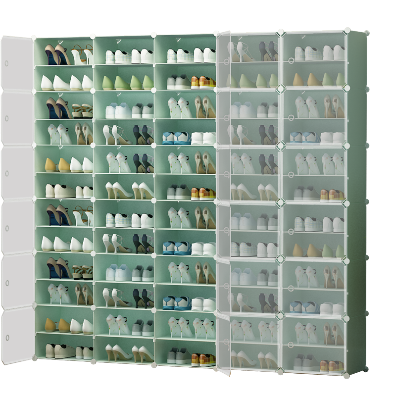 蔻丝简易鞋架家用简约现代宿舍置物架门口防尘多层大容量鞋柜子 5列12层