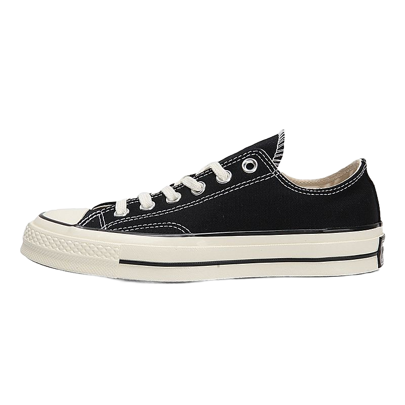 匡威（Converse）【滔搏運(yùn)動(dòng)】匡威男鞋女鞋低幫帆布鞋復(fù)古系帶硫化鞋情侶款黑色 162058C 43