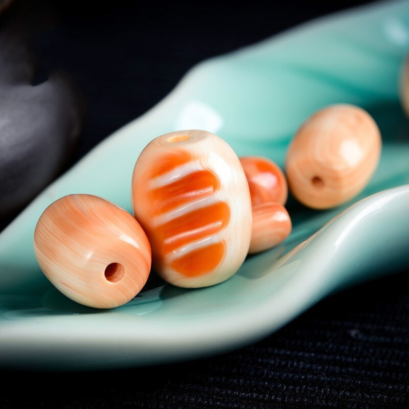 豪珠 天然万宝螺桶珠 腰珠顶珠 路路通diy菩提星月金刚佛珠手串配饰 8