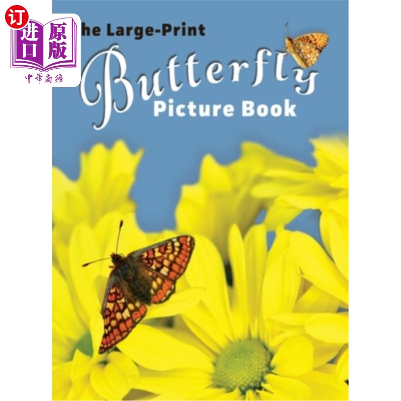 海外直订the large-print butterfly picture book 大字体蝴蝶图画书
