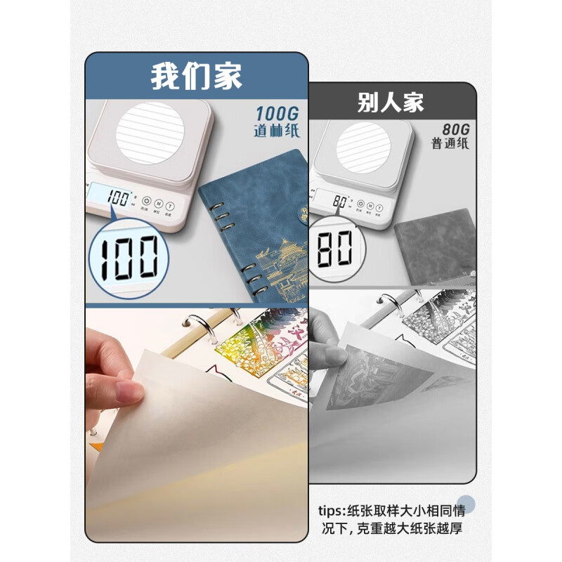 旅行打卡盖章收集空白本高颜值活页笔记本子旅游纪念集章手账本南京动物园北京博物馆景点印章故宫文创盖章本 蓝色/旅游盖章打卡吖【盖大章不透墨】