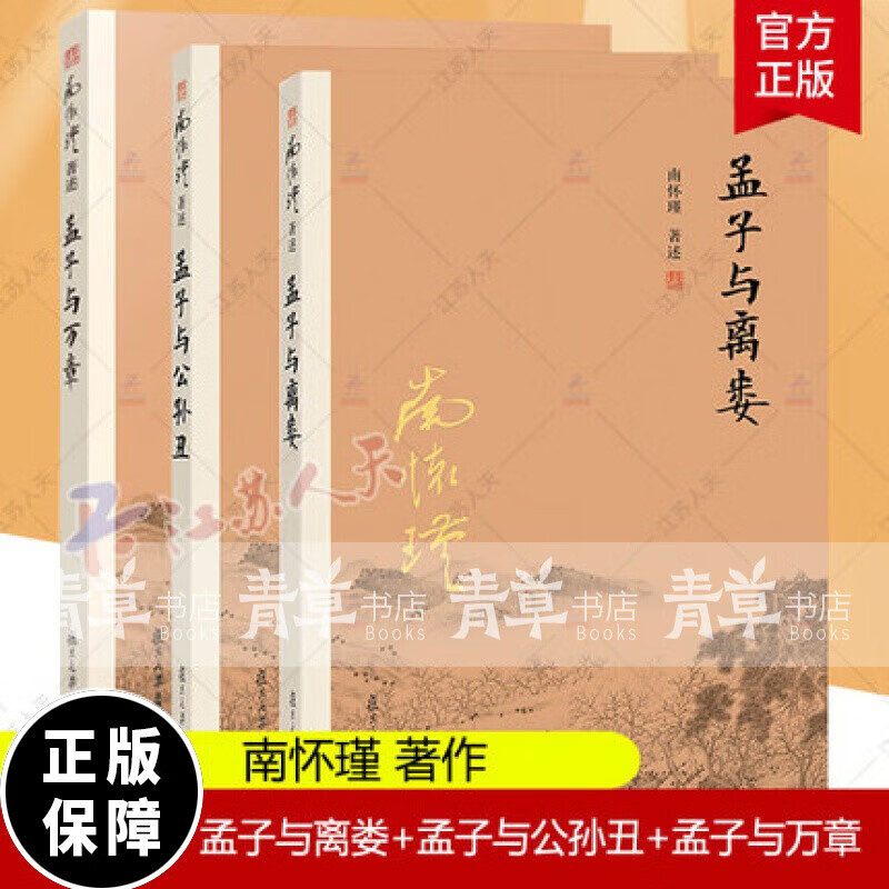 南怀瑾著述孟子系列套装3册 孟子与离娄 孟子与公孙丑 孟子与万章